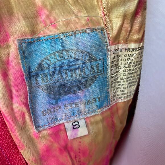 Vintage Broadway Theater 1920s Showgirl Burlesque Performer Hot Pink Dress Shawl - Picture 14 of 16